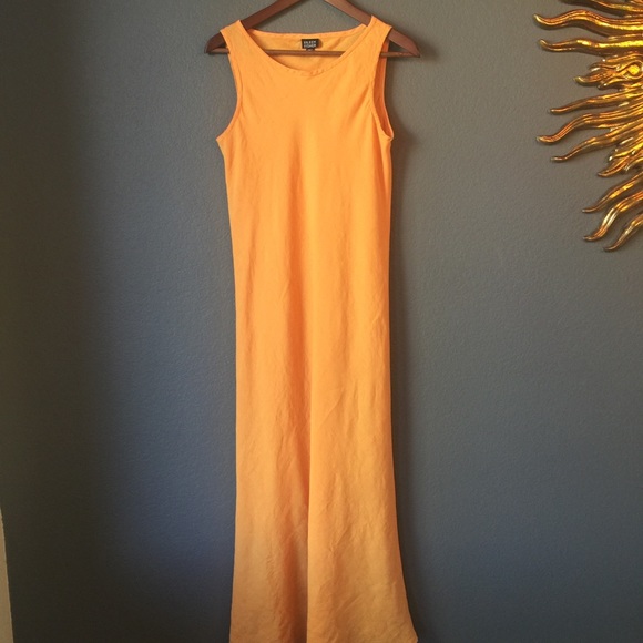Eileen Fisher Dresses & Skirts - Eileen Fisher Linen Apricot Maxi Dress Sleeveless